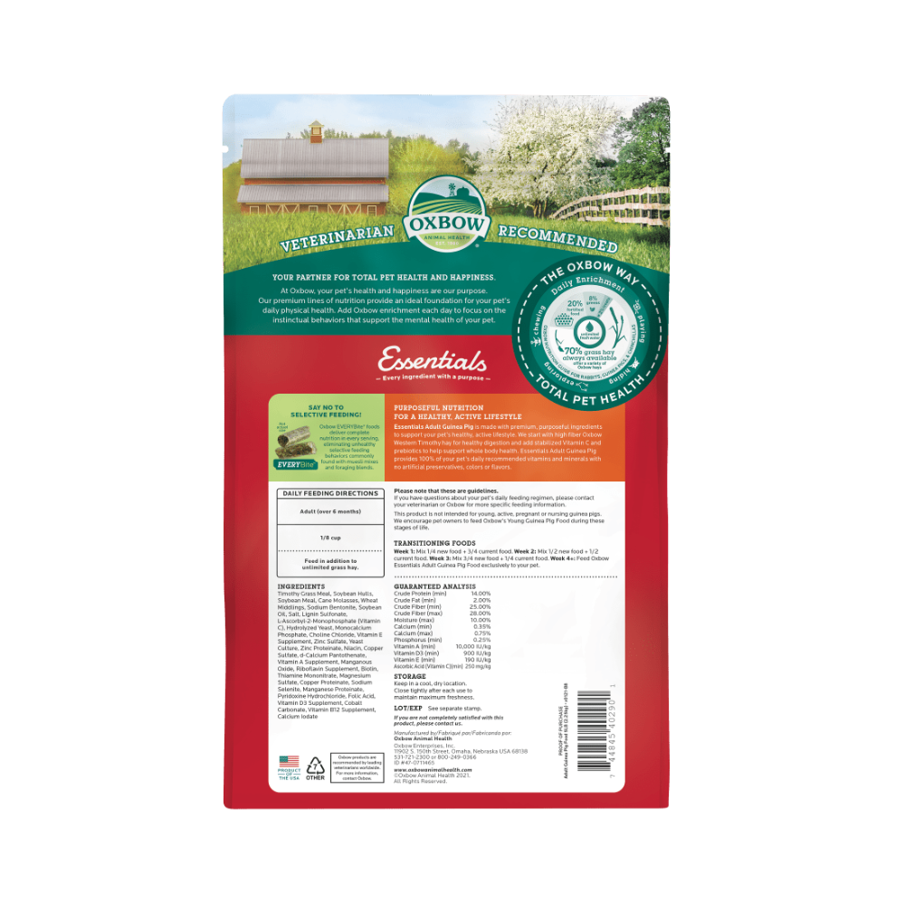 Essentials Adult Guinea Diet 2,28kg Oxbow