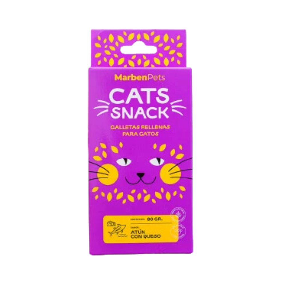 Cats Snack Galletas Rellenas Atún y Queso 80g