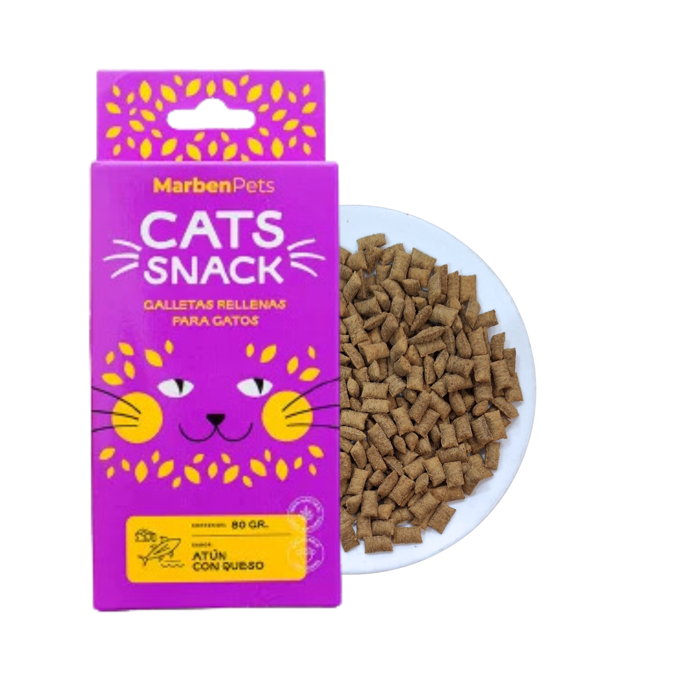 Cats Snack Galletas Rellenas Atún y Queso 80g