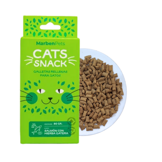 Cats Snack Galletas Rellenas Salmon y Hierba Gatera 80g