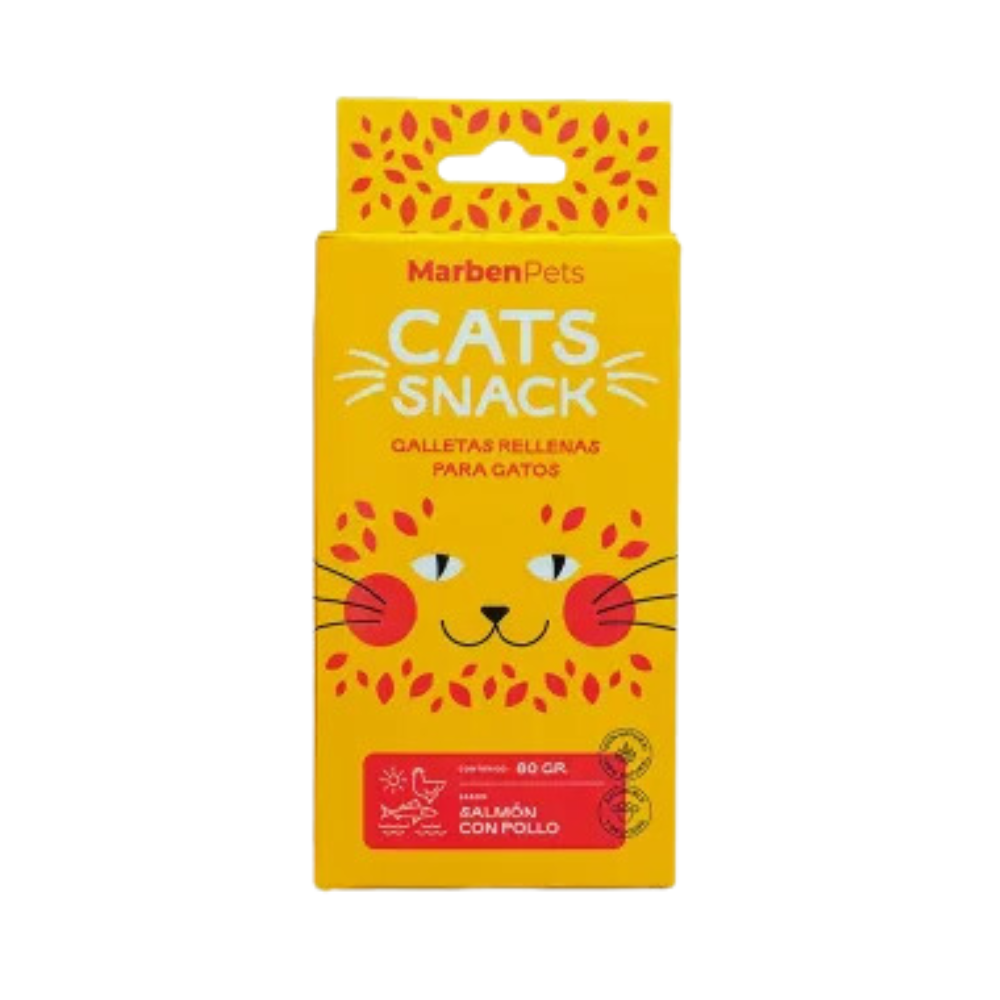 Cats Snack Galletas Rellenas Salmon y Pollo 80g