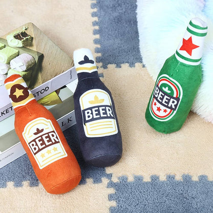 Juguete Para Gatos Botella Beer Rellena Con Catnip