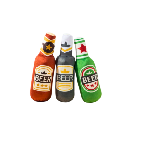 Juguete Para Gatos Botella Beer Rellena Con Catnip