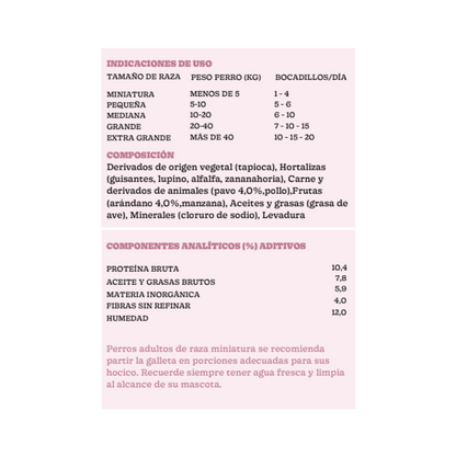 Galletas Para Perro Healthy Life Sabor Pavo y Cranberry 400g
