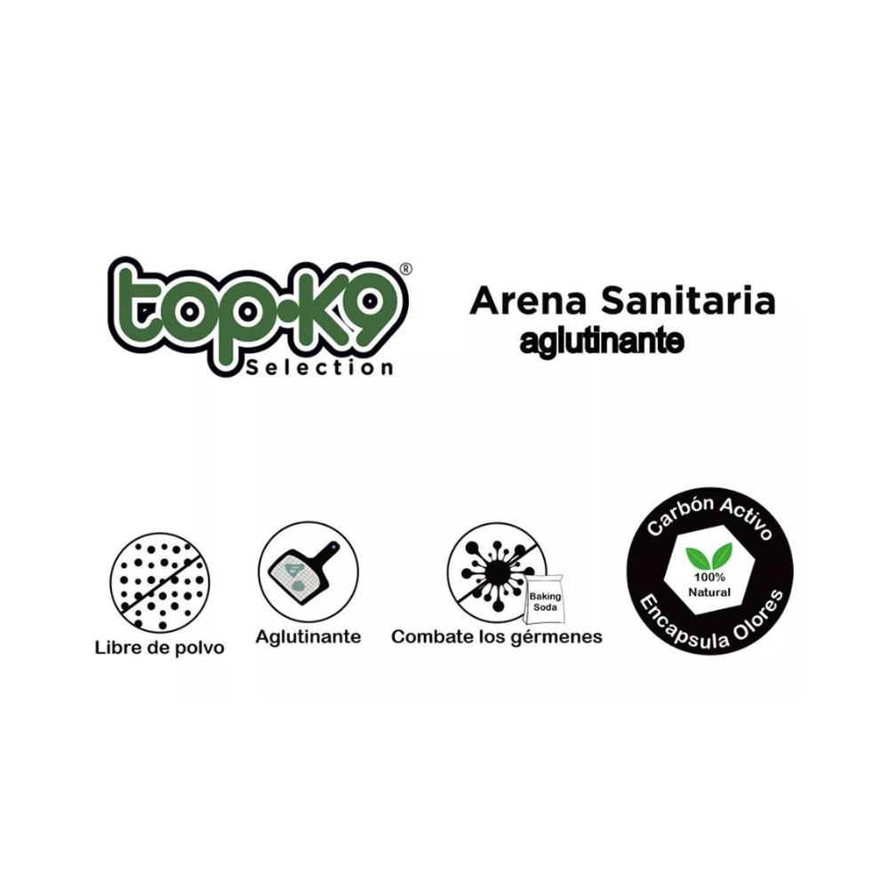 Arena Sanitaria Aglutinante TopK9 2kg/2,5lt Aroma Lavanda