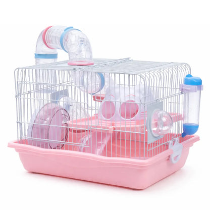 Jaula Para Hamster 2 Pisos Con Tubos