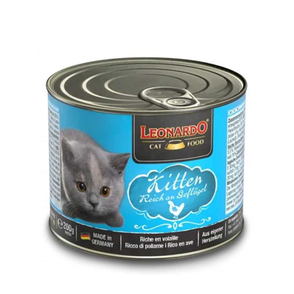 Leonardo Latas Quality Kitten Selección Pollo 200g