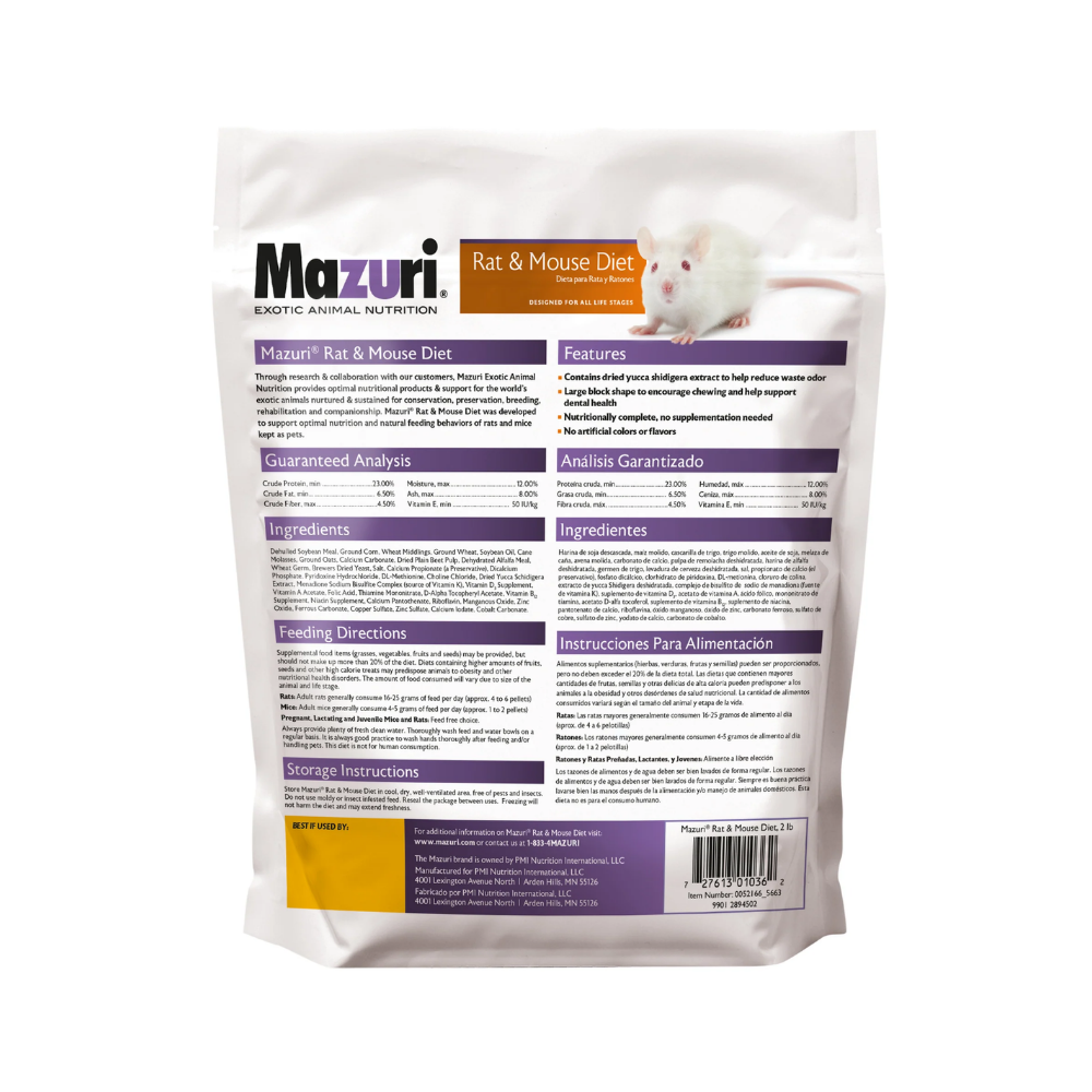 Mazuri Rat & Mouse Diet 900g