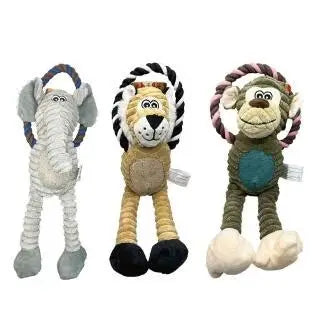 Juguete Peluche con cuerda Tigre-Mono-Elefante (31x14cm)