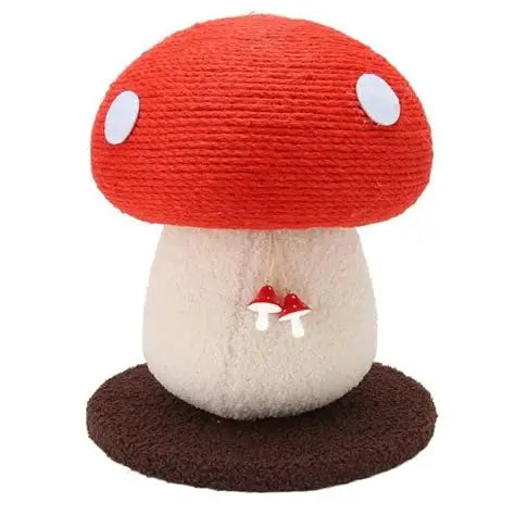 Rascador Champiñon Blanco Con Rojo 28x34cm