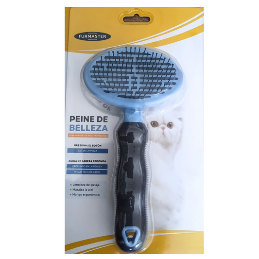Peine para mascotas con palanca expulsador de pelos S