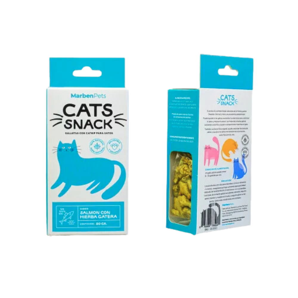 Cats Snack Galletas con Hierba Gatera Salmón con Hierba Gatera 80g