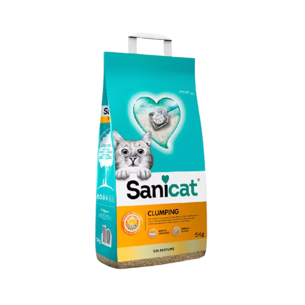 Arena Sanitaria Aglutinante Sanicat Clumping 5kg Sin Perfume