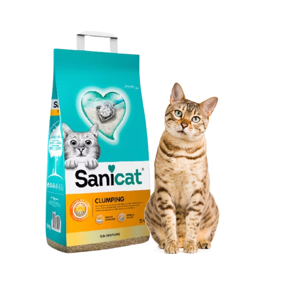 Arena Sanitaria Aglutinante Sanicat Clumping 5kg Sin Perfume