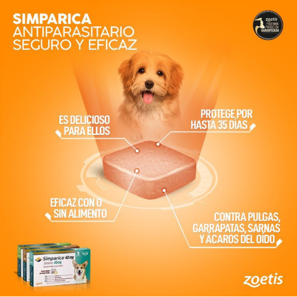 Simparica Masticable 80mg 20.1-40kg (3 Comp)