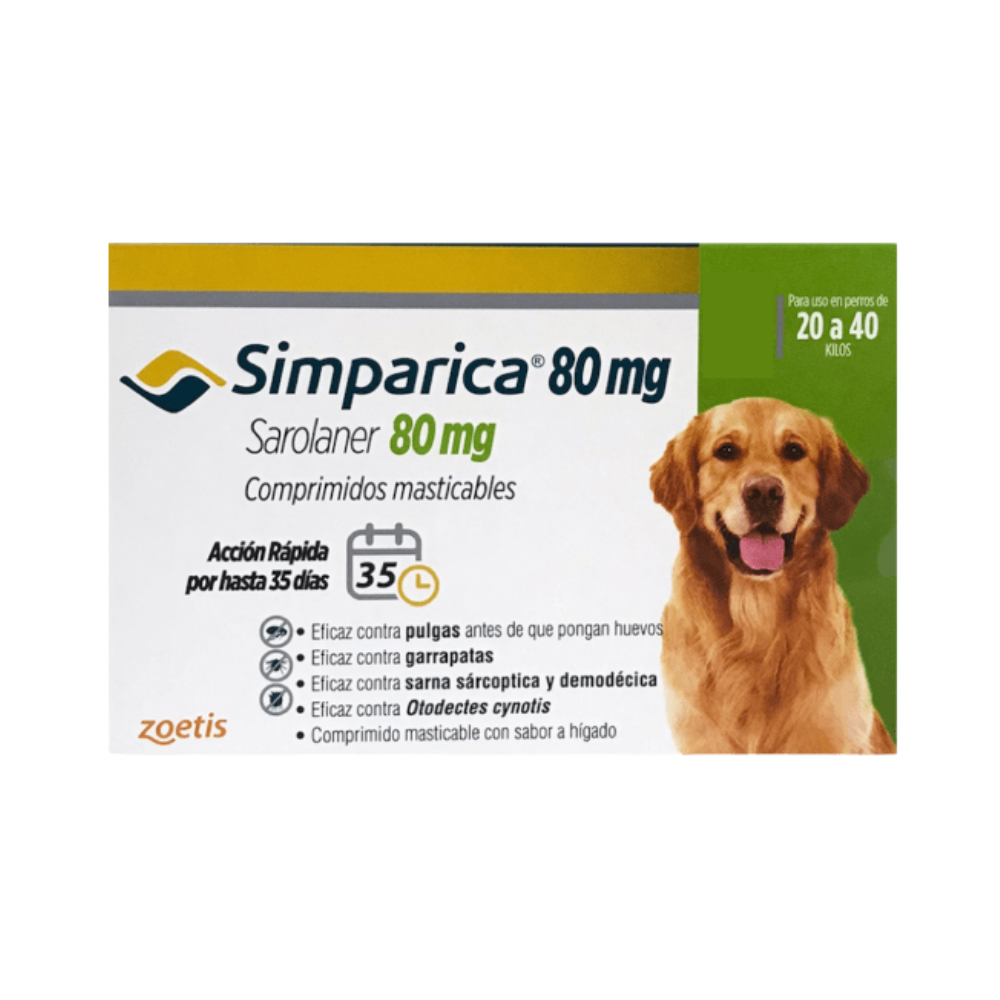 Simparica Masticable 80mg 20.1-40kg (3 Comp)