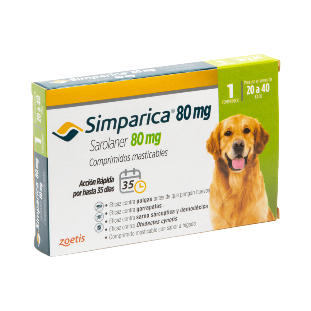 Simparica Masticable 80mg 20.1-40kg (1 Comp)