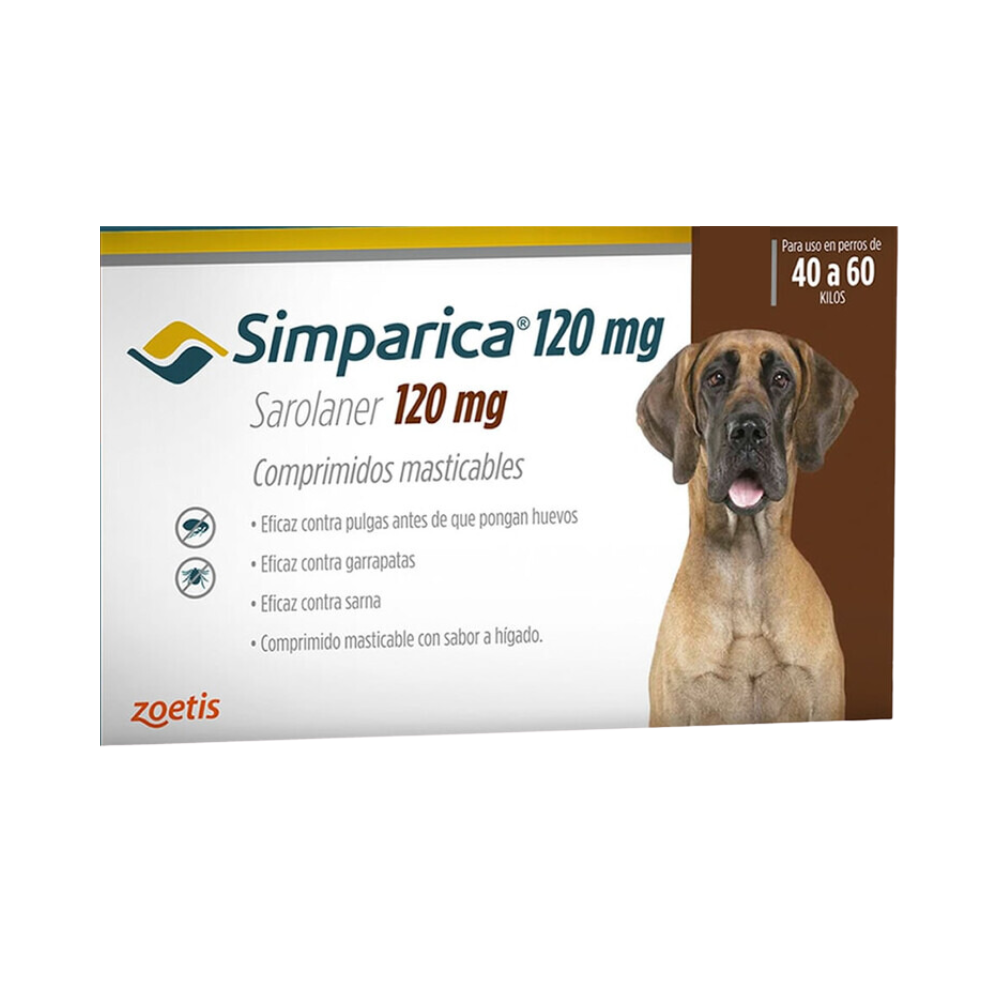 Simparica Masticable 120mg 40-60kg (3 Comp)