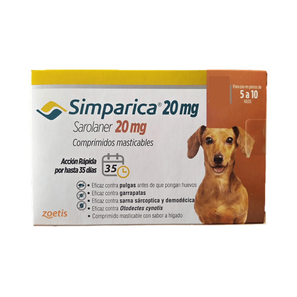 Simparica Masticable 20mg 5-10kg (1 Comp)