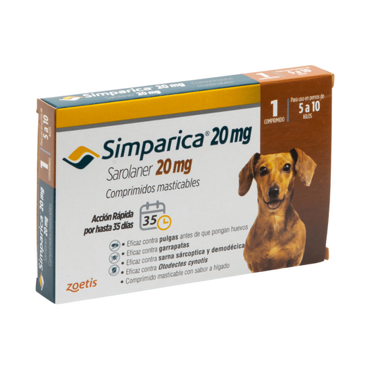 Simparica Masticable 20mg 5-10kg (1 Comp)