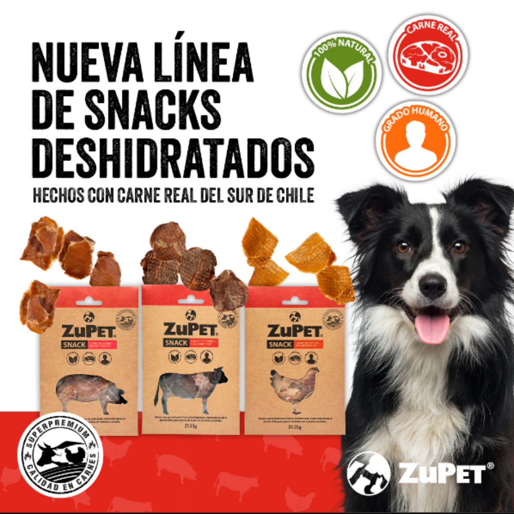 Snack Para Perro Zupet Deshidratado de Bovino 35g