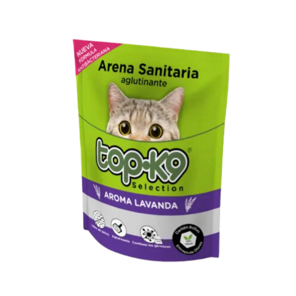 Arena Sanitaria Aglutinante TopK9 2kg/2,5lt Aroma Lavanda