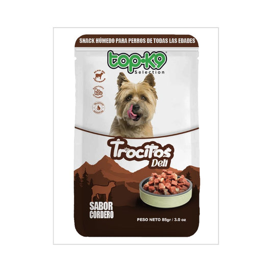 Snack Trocitos Deli Cordero 85g TopK9