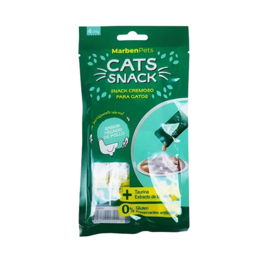 Cats Snack Tubito Cremoso Higado de Pollo 4x15g