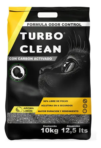 Arena Sanitaria Aglutinante Turbo Clean 10kg Aroma Limón