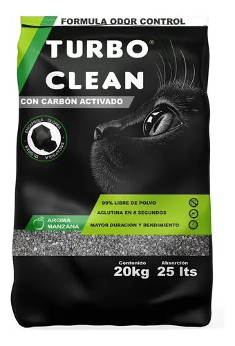 Arena Aglutinante Turbo Clean Odor Control 20kg Manzana