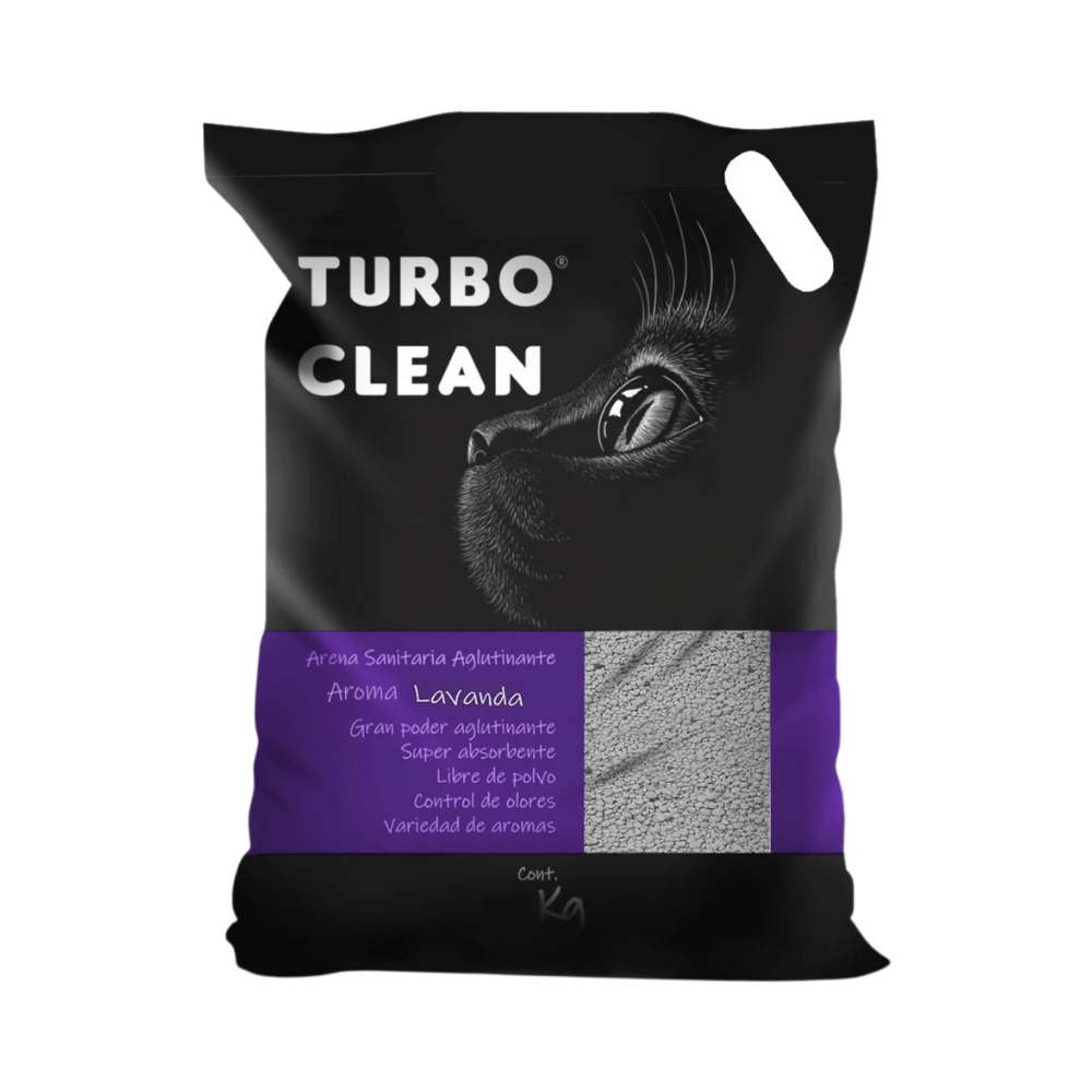 Arena Sanitaria Aglutinante Turbo Clean 4kg Aroma Lavanda