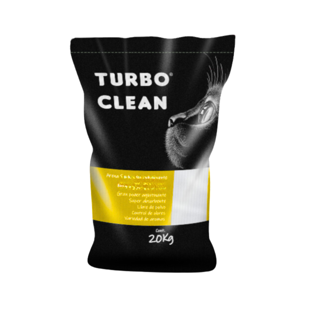 Arena Sanitaria Aglutinante Turbo Clean 20kg Aroma Limón