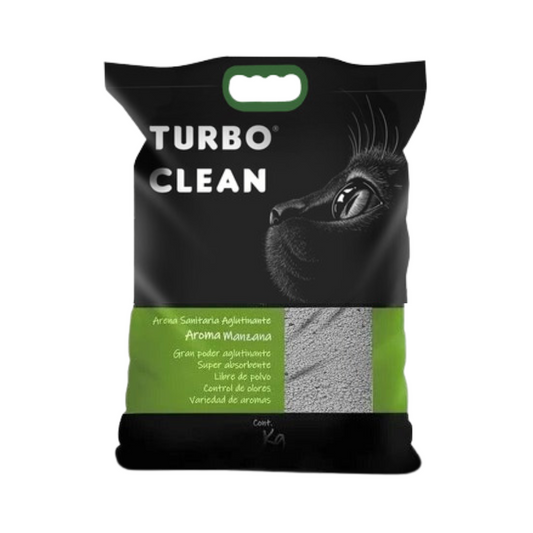 Arena Sanitaria Aglutinante Turbo Clean 10kg Aroma Manzana