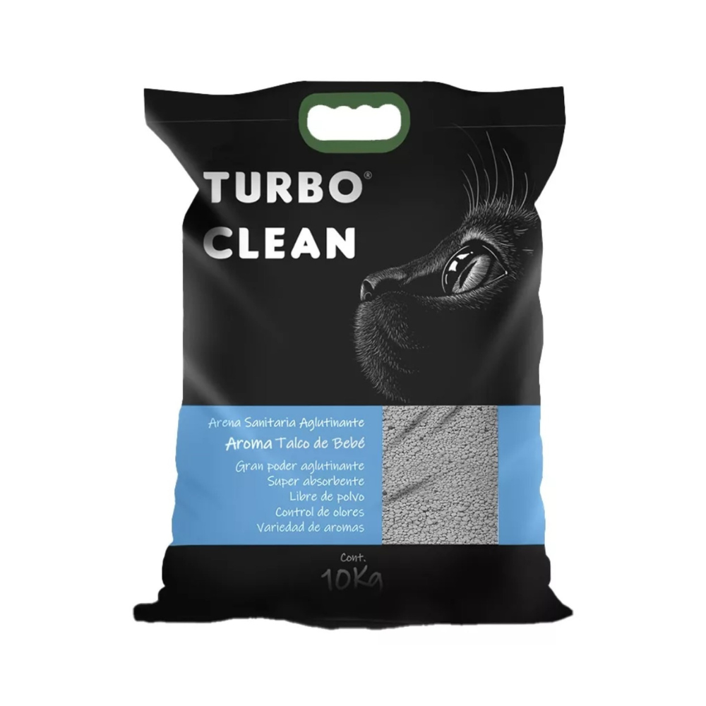 Arena Sanitaria Aglutinante Turbo Clean 10kg Aroma Talco de bebé