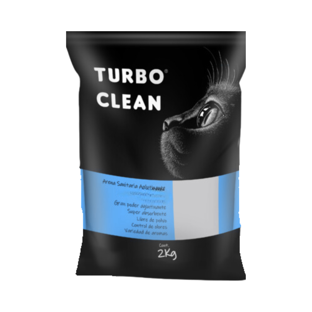 Arena Sanitaria Aglutinante Turbo Clean 2kg Aroma Talco de bebé