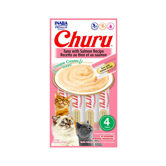 Churu de atún con salmón 56g/14g x4 Tubos