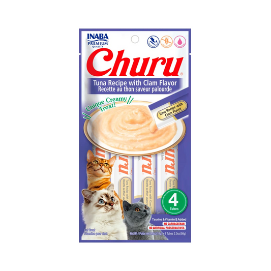 Churu de atún con almeja 56g/14g x4 Tubos