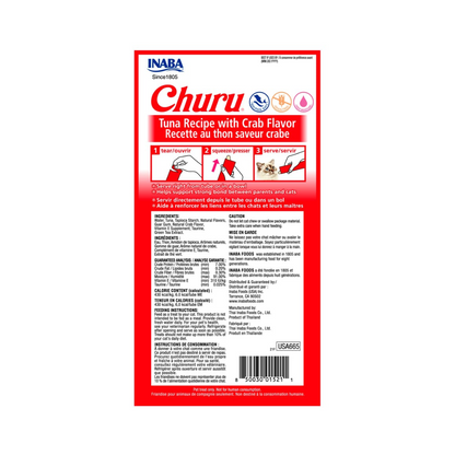 Churu de atún con cangrejo 56g/14g x4 Tubos
