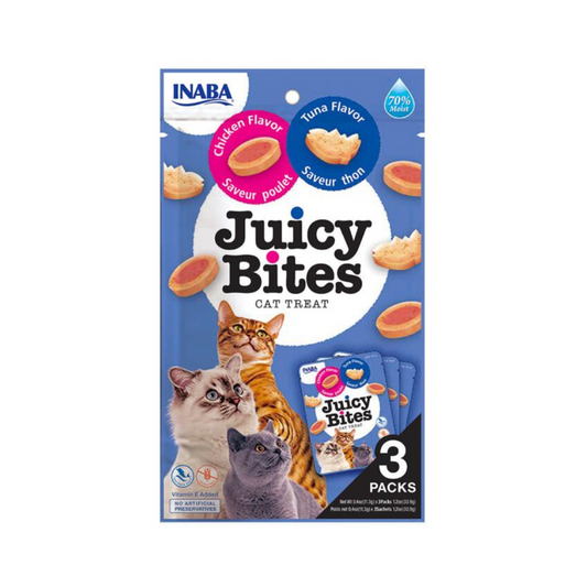 Churu Juicy Bites de atún con pollo 34g/11,3g x3 Sachets