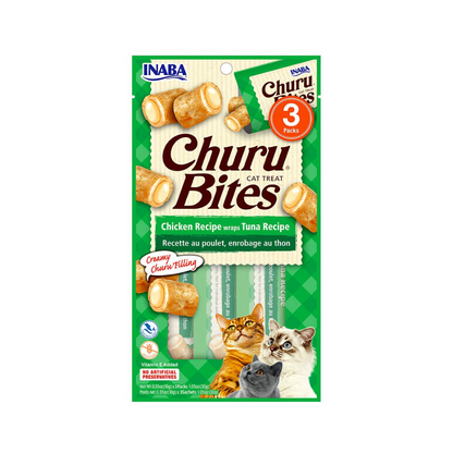 Churu Bites de pollo con atún 30g/10g x3 Sachets Wraps