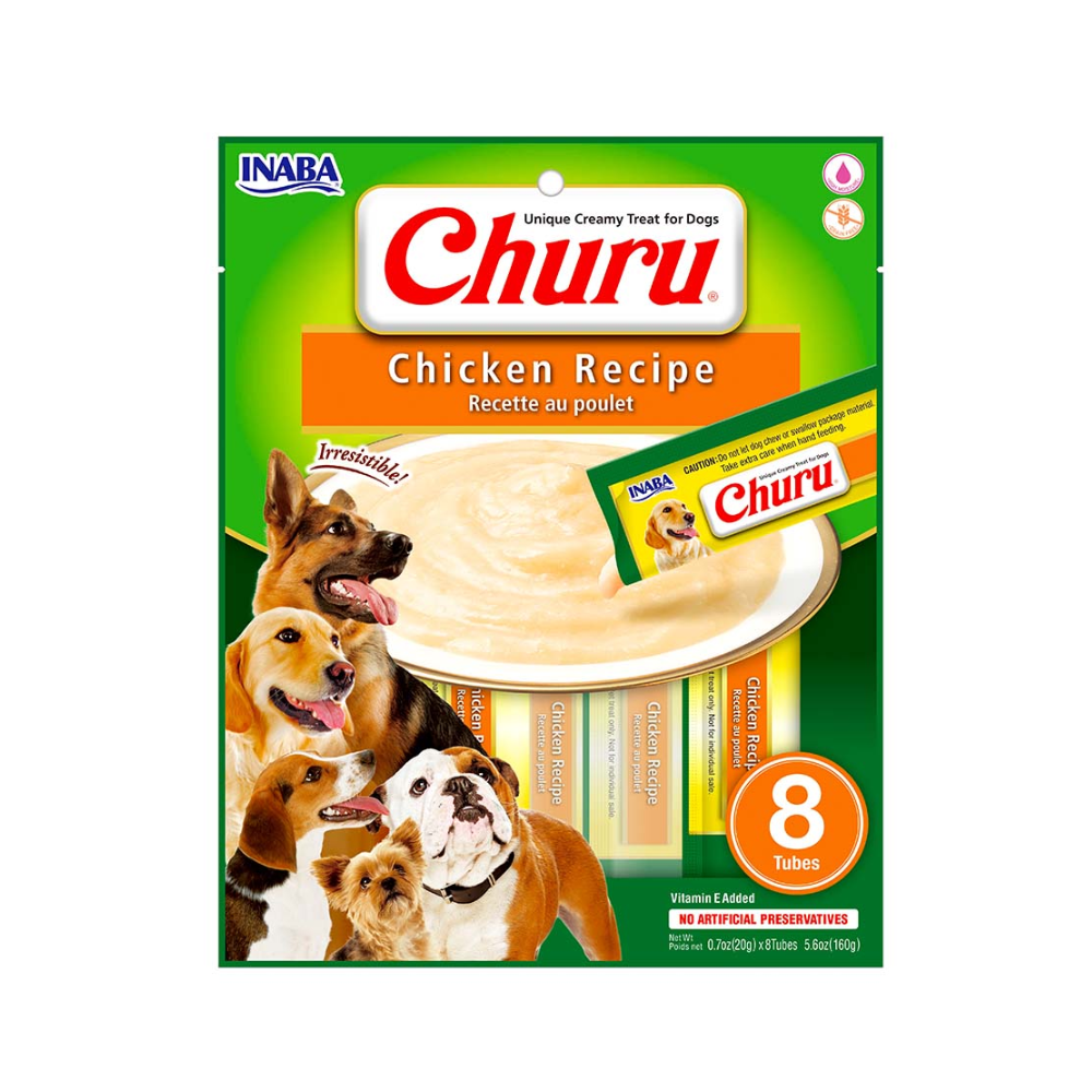 Dog Churu de pollo 160g/20g x8 Tubos