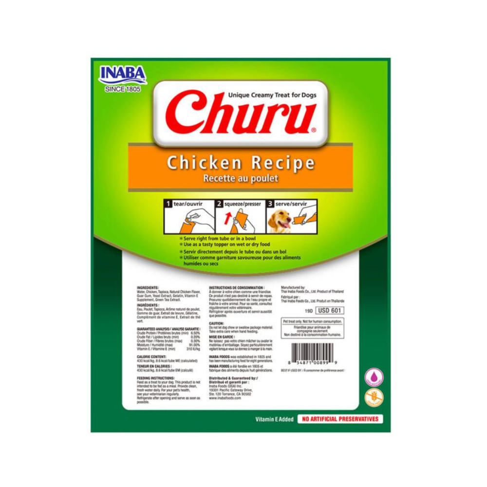 Dog Churu de pollo 160g/20g x8 Tubos