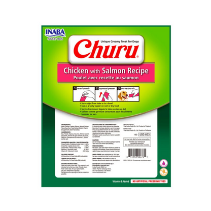 Dog Churu de pollo con salmón 160g/20g x8 Tubos