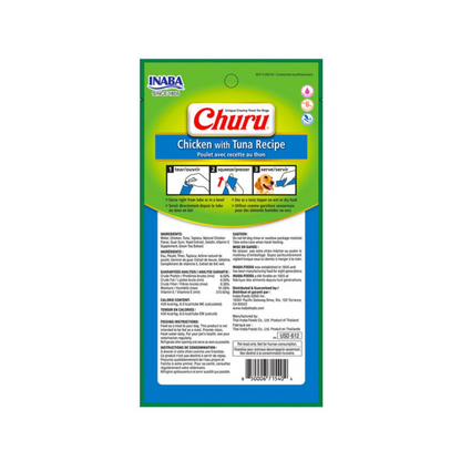 Dog Churu de pollo con atún 56g/14g x4 Tubos