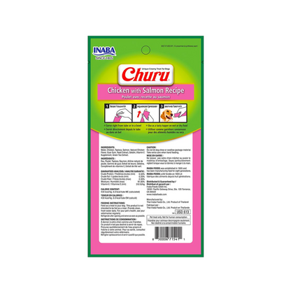 Dog Churu de pollo con salmón 56g/14g x4 Tubos