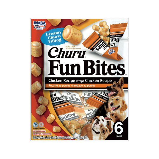 Dog Churu Fun Bites de pollo 132g/22g x6 Sachets