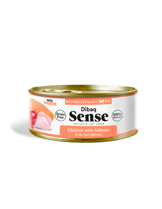 Alimento Húmedo Gato Pollo & Salmón LATA 70g - Dibaq Sense