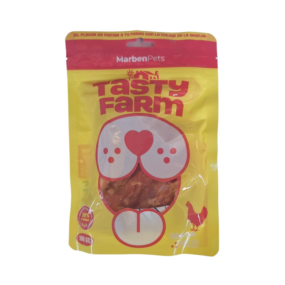 Tasty Farm Pechuga de pollo en palo de carnaza 100gr