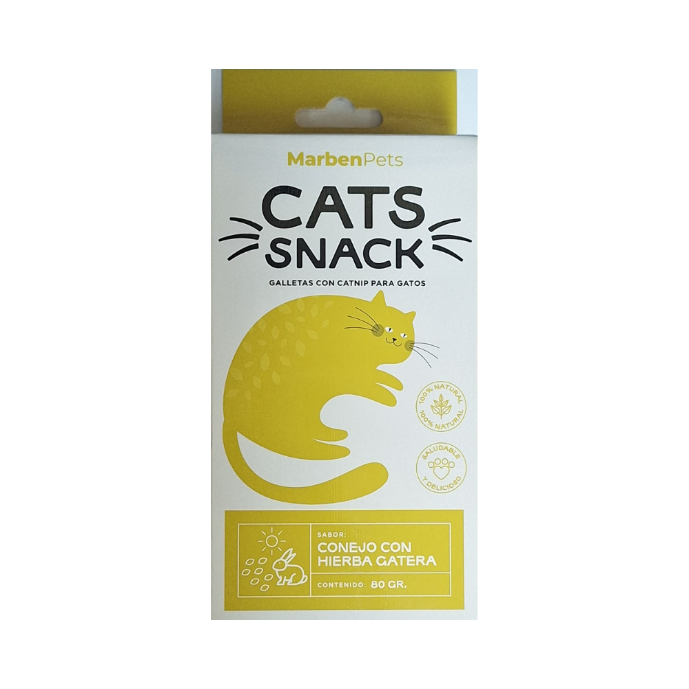 Cats Snack Galletas sabor conejo con hierba gatera 80g