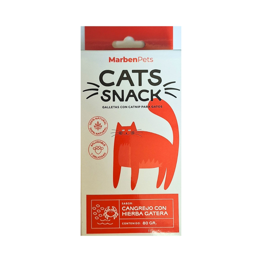 Cats Snack Galletas sabor cangrejo con hierba gatera 80g